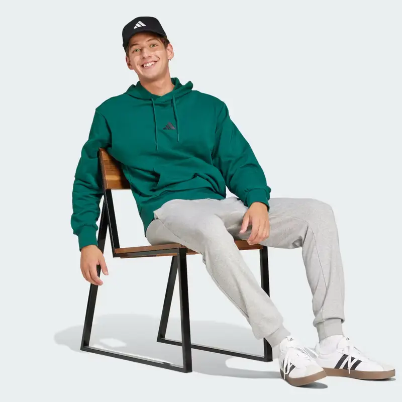 Felpa con cappuccio Essentials Feelcozy French Terry Collegiate Green miniatura 3