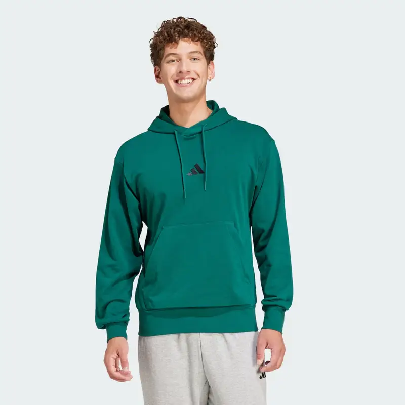 Felpa con cappuccio Essentials Feelcozy French Terry Collegiate Green