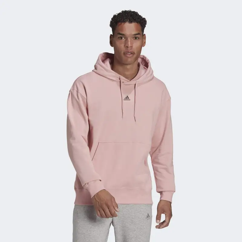Felpa con cappuccio Essentials FeelVivid Cotton French Terry Drop Shoulder | Adidas Malva
