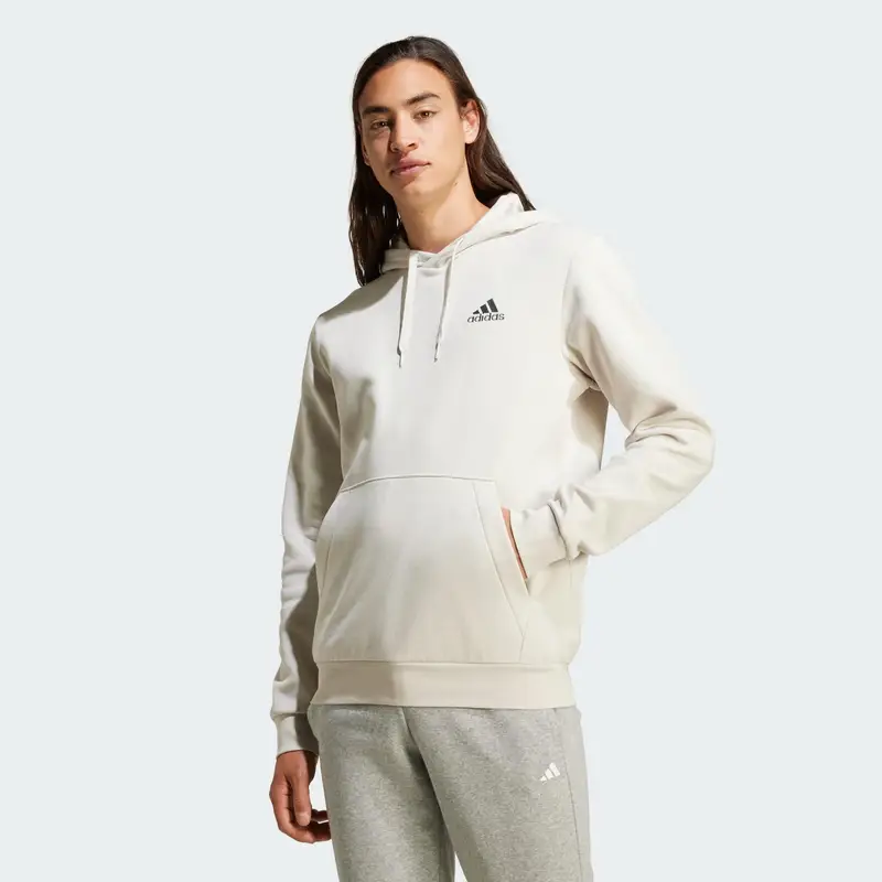 Felpa con cappuccio Essentials Fleece | Adidas Grigio argento