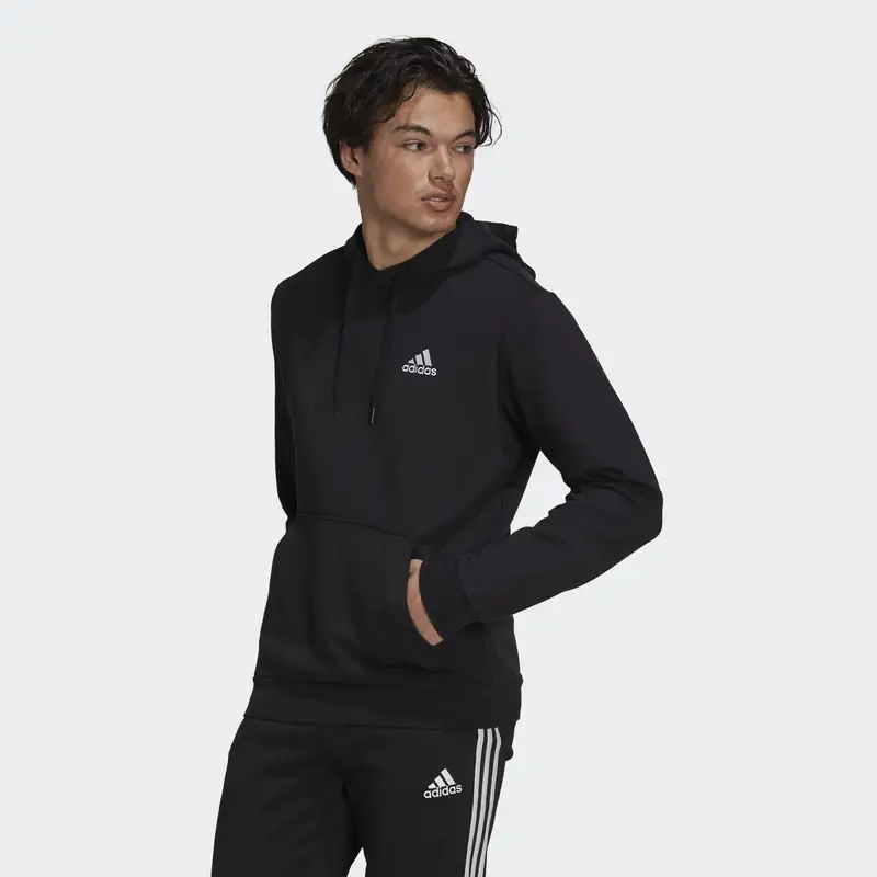 Felpa con cappuccio Essentials Fleece | Adidas Nero
