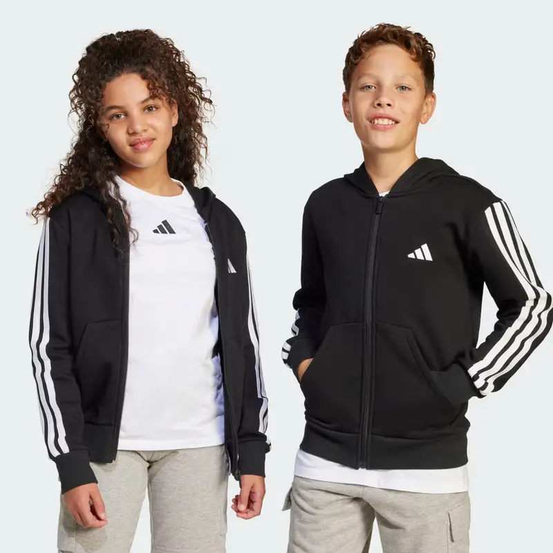 Felpa con cappuccio Essentials Full-Zip Junior Black