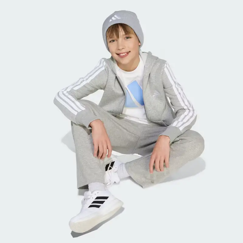 Felpa con cappuccio Essentials Full-Zip Junior Medium Grey Heather miniatura 3