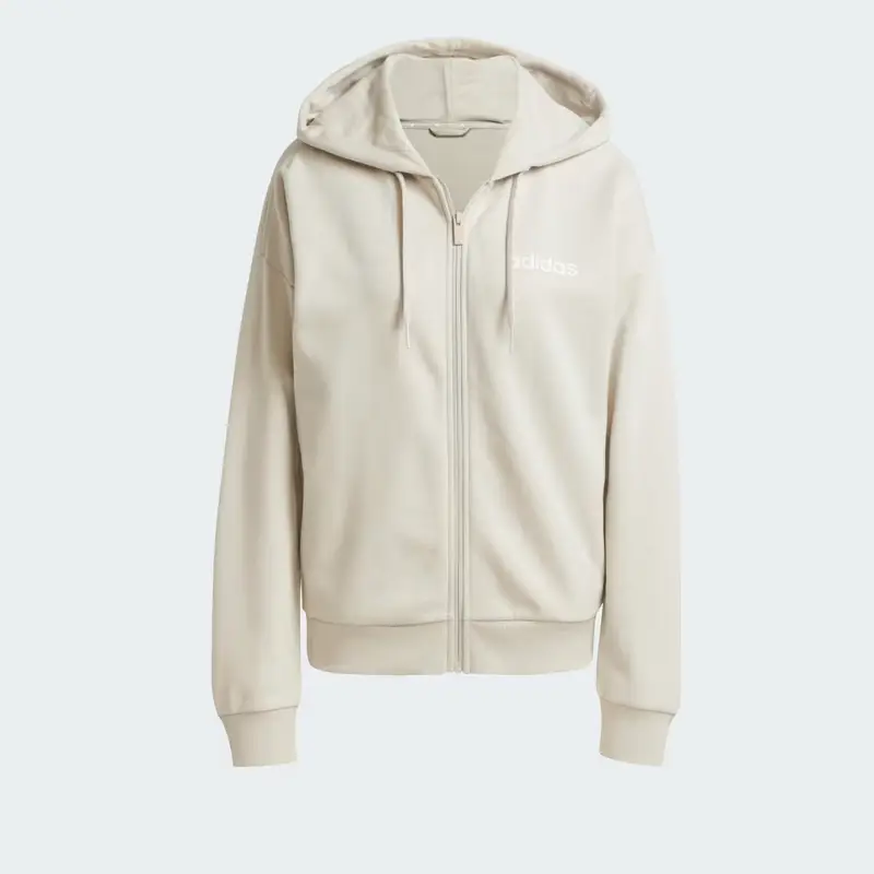 Felpa con cappuccio Essentials Linear Full-Zip French Terry Beige miniatura 4