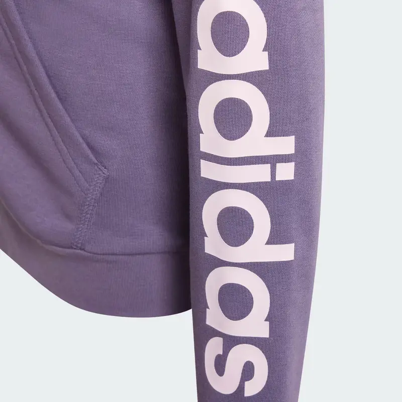 Felpa con cappuccio Essentials Linear Logo Full-Zip Shadow Violet miniatura 3