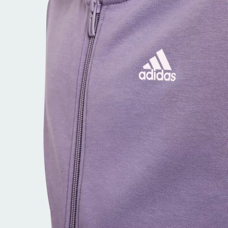 Felpa con cappuccio Essentials Linear Logo Full-Zip Shadow Violet miniatura 4