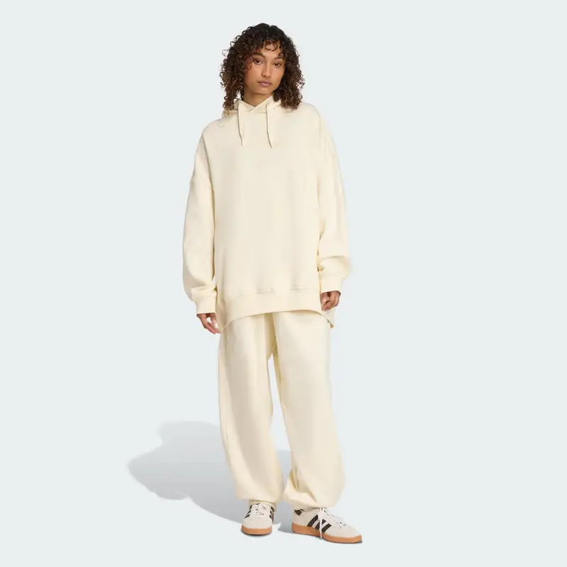 Felpa con cappuccio Essentials Linear Oversized Cream White miniatura 3
