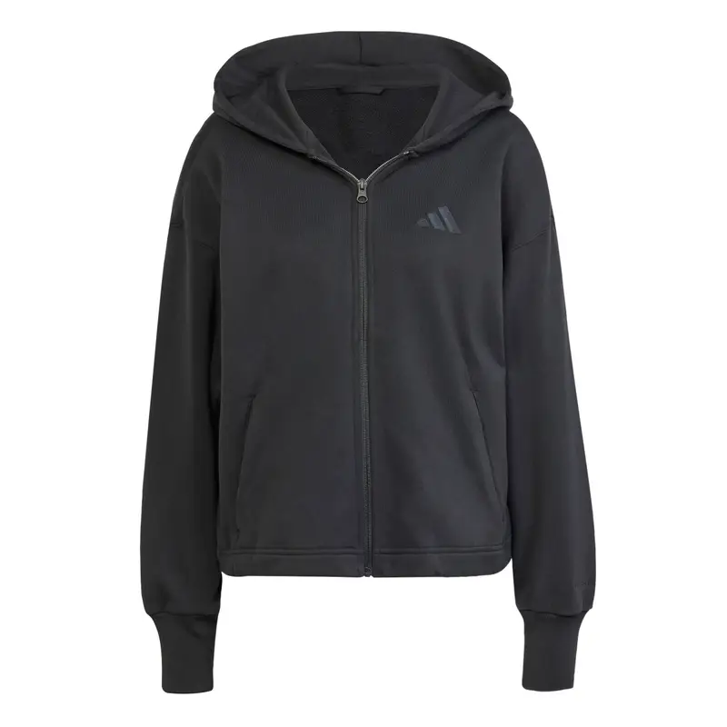 Felpa con cappuccio full zip da donna adidas All Szn Noir