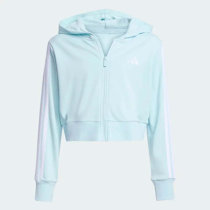 Felpa con cappuccio full-zip per ragazza adidas Essentials Bleu