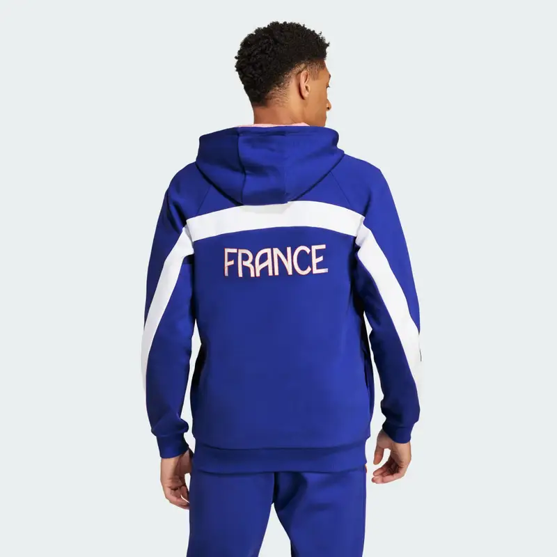 Felpa con cappuccio Full-Zip Team France Semi Lucid Blue miniatura 2