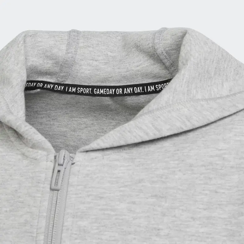 Felpa con cappuccio Future Icons 3-Stripes Full-Zip Medium Grey Heather miniatura 3