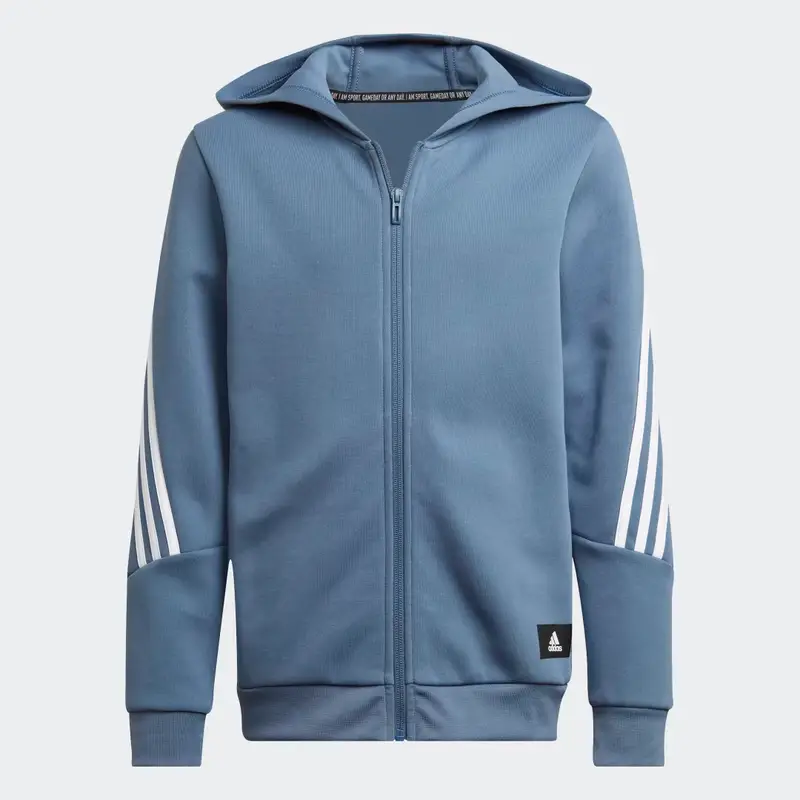 Felpa con cappuccio Future Icons 3-Stripes Full-Zip Wonder Steel