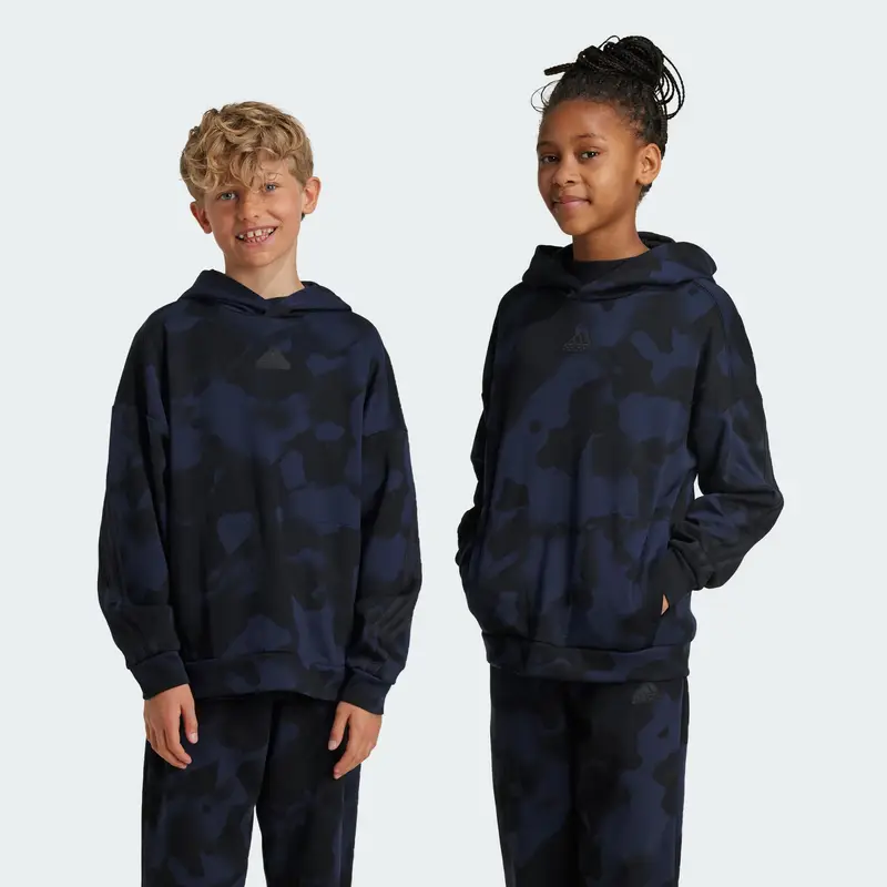 Felpa con cappuccio Future Icons Camo Printed Junior | Adidas Nero
