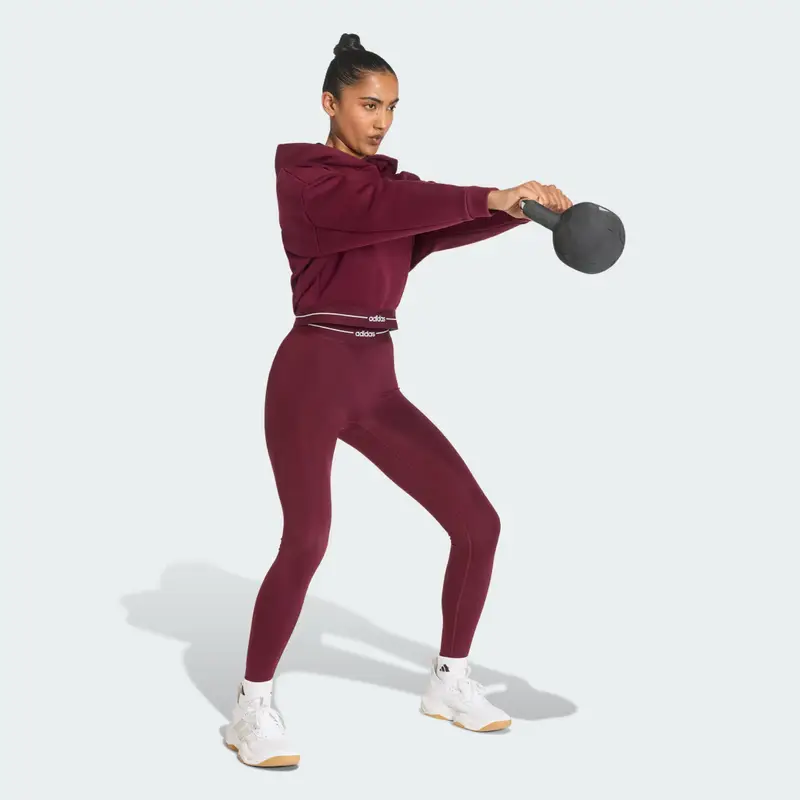 Felpa con cappuccio Hyperglam corta Maroon miniatura 3