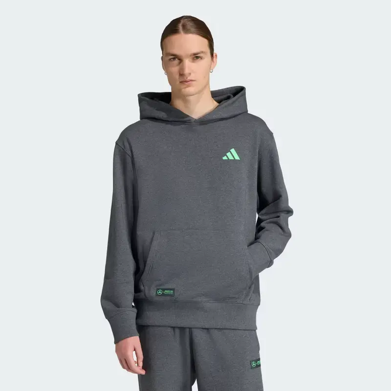 FELPA CON CAPPUCCIO MERCEDES - AMG PETRONAS FORMULA ONE TEAM PREMIUM SWEAT Dark Grey Heather