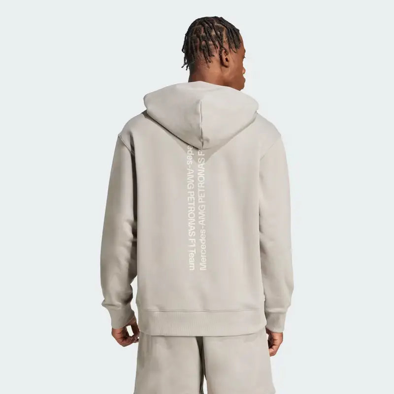 FELPA CON CAPPUCCIO MERCEDES - AMG PETRONAS FORMULA ONE TEAM PREMIUM SWEAT Putty Beige miniatura 2