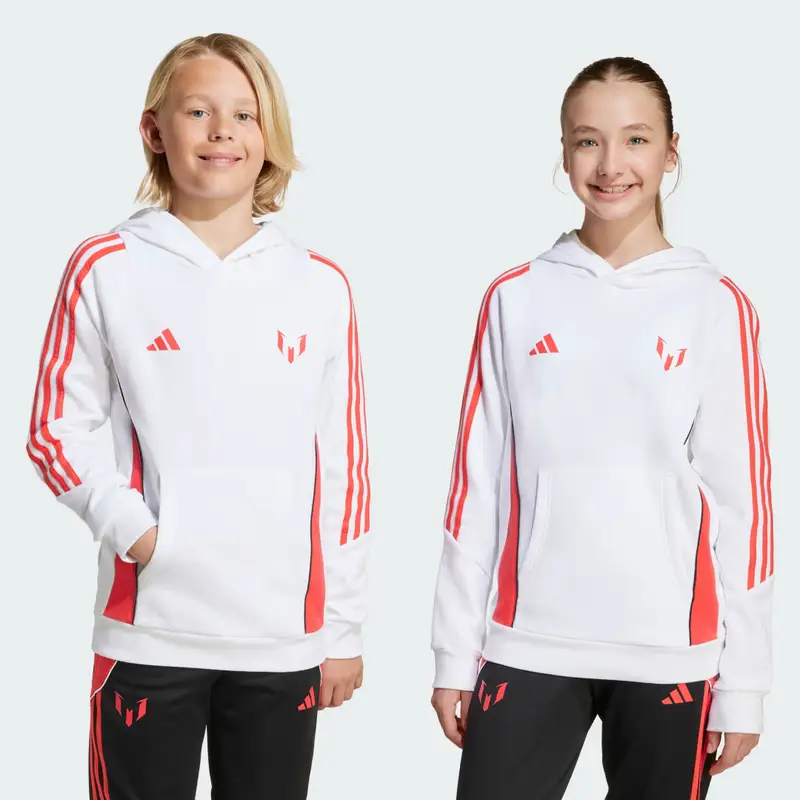 Felpa con cappuccio Messi Junior White