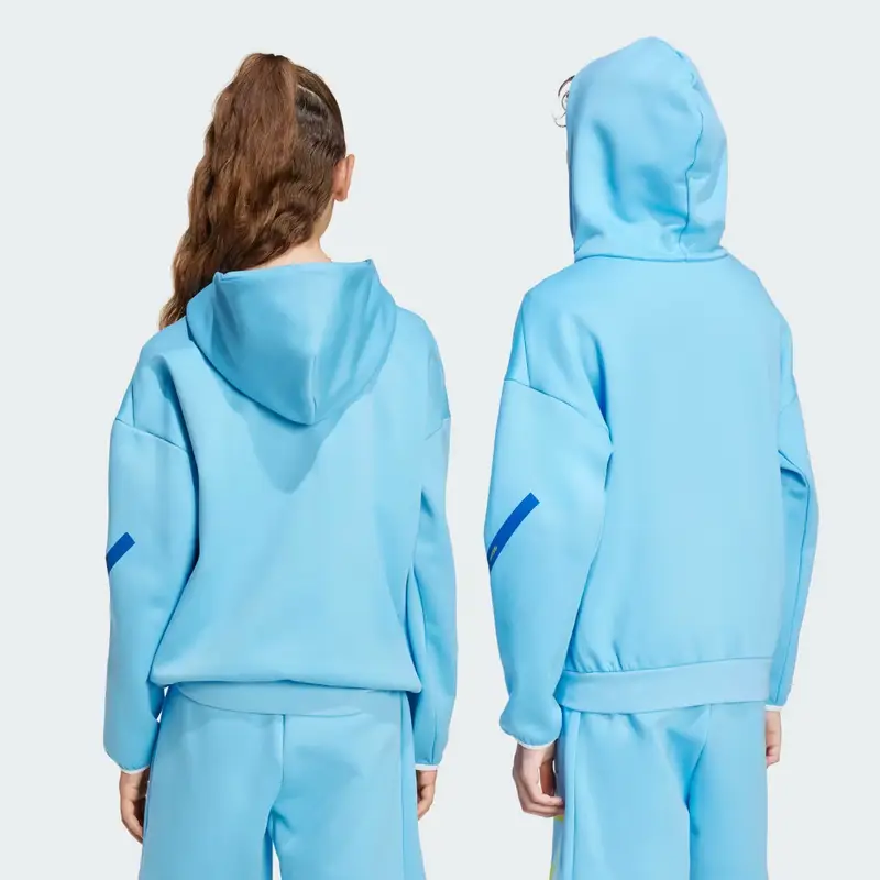 FELPA CON CAPPUCCIO MESSI ZNE PER BAMBINI E BAMBINE Semi Blue Burst miniatura 2