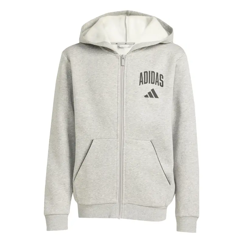 Felpa con cappuccio per bambini adidas Collegiate Typography Gris