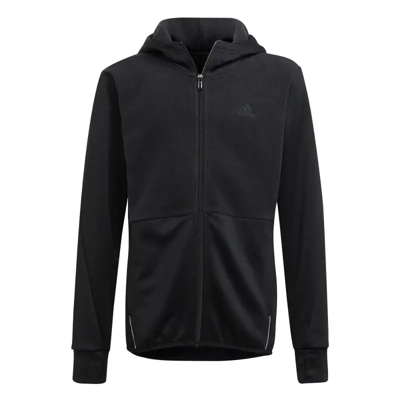 Felpa con cappuccio per bambini adidas Designed to Move Fleece (Gender Neutral) Noir
