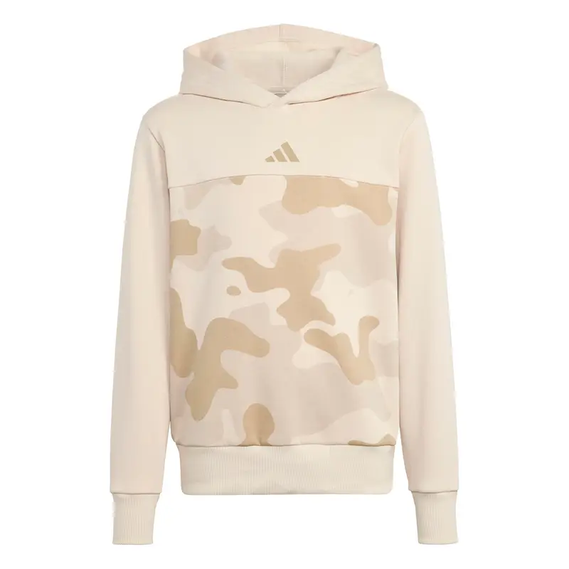 Felpa con cappuccio per bambini adidas Essentials Camo Fleece Beige