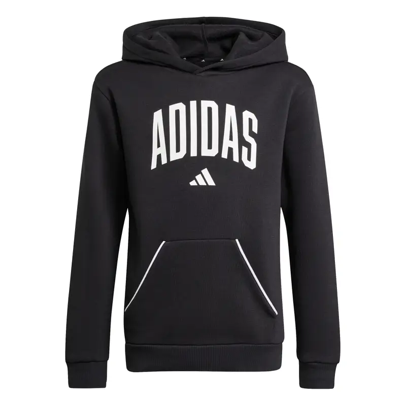 Felpa con cappuccio per bambini adidas Essentials Collegiate Typography Noir