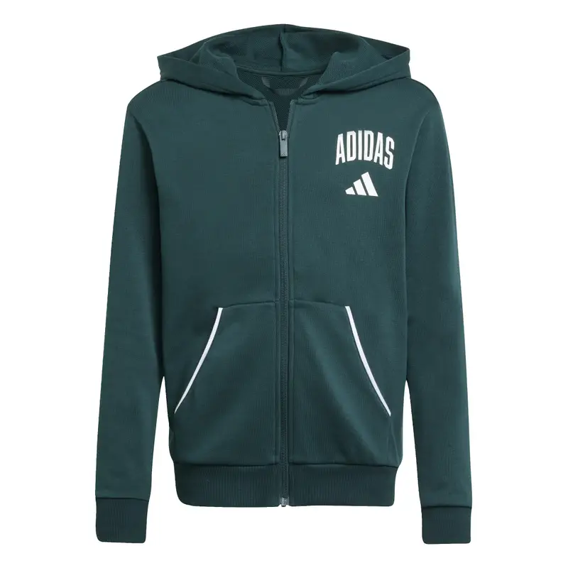 Felpa con cappuccio per bambini adidas Essentials Collegiate Typography Vert