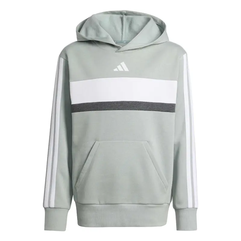 Felpa con cappuccio per bambini adidas Essentials Tiberio 3-Stripes Fleece Vert
