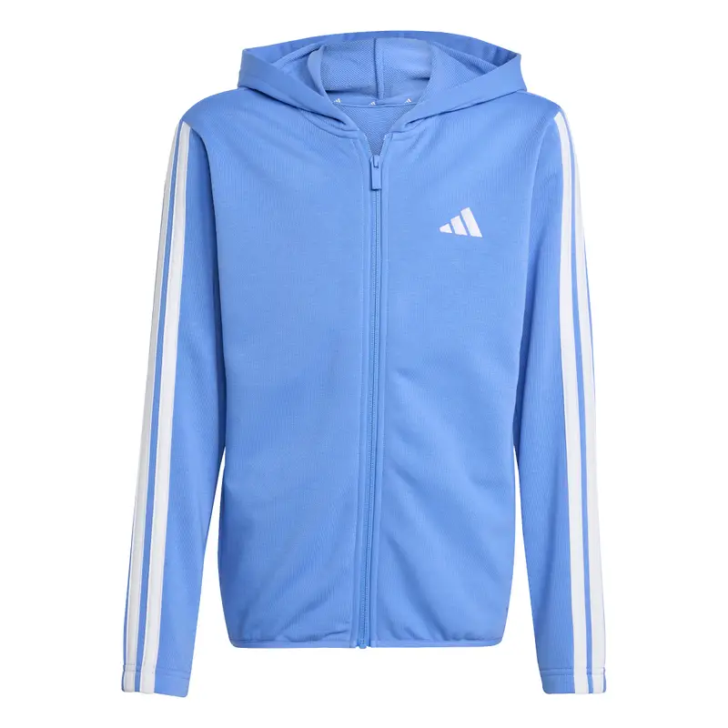 Felpa con cappuccio per bambini adidas Essentials Tracksuit 3 Stripes Bleu