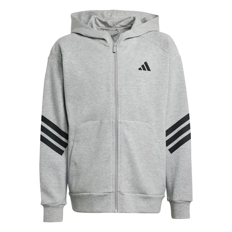 Felpa con cappuccio per bambini adidas Future Icons 3 stripes Gris