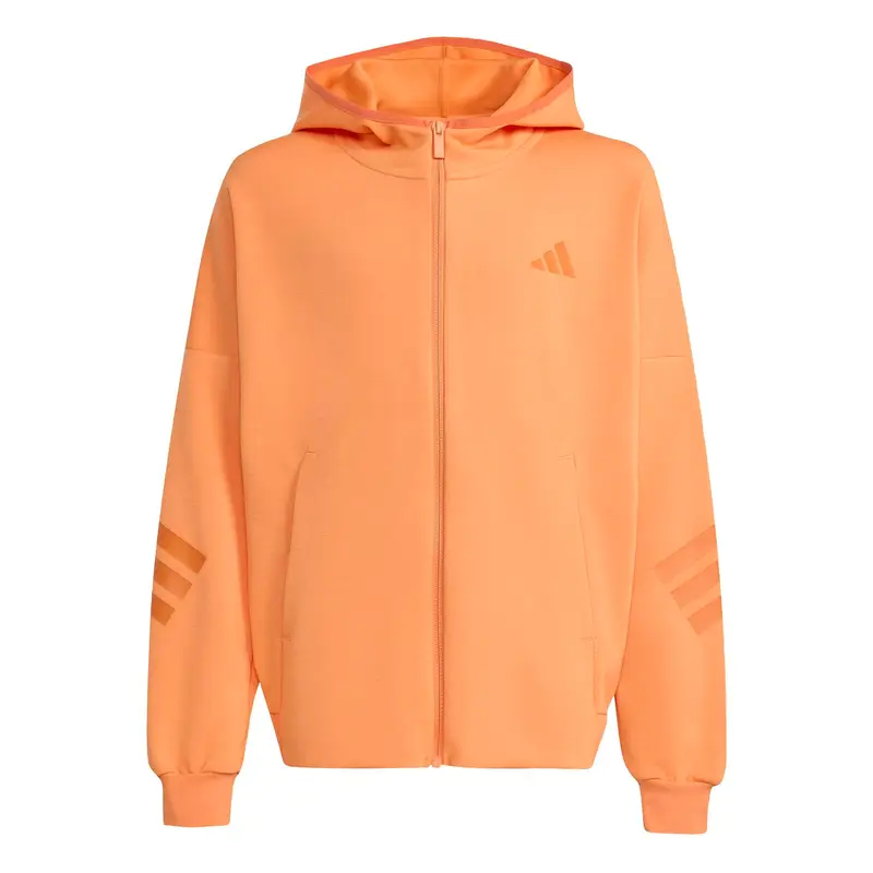 Felpa con cappuccio per bambini adidas Future Icons 3-Stripes Orange