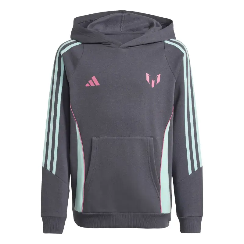 Felpa con cappuccio per bambini adidas Messi Gris