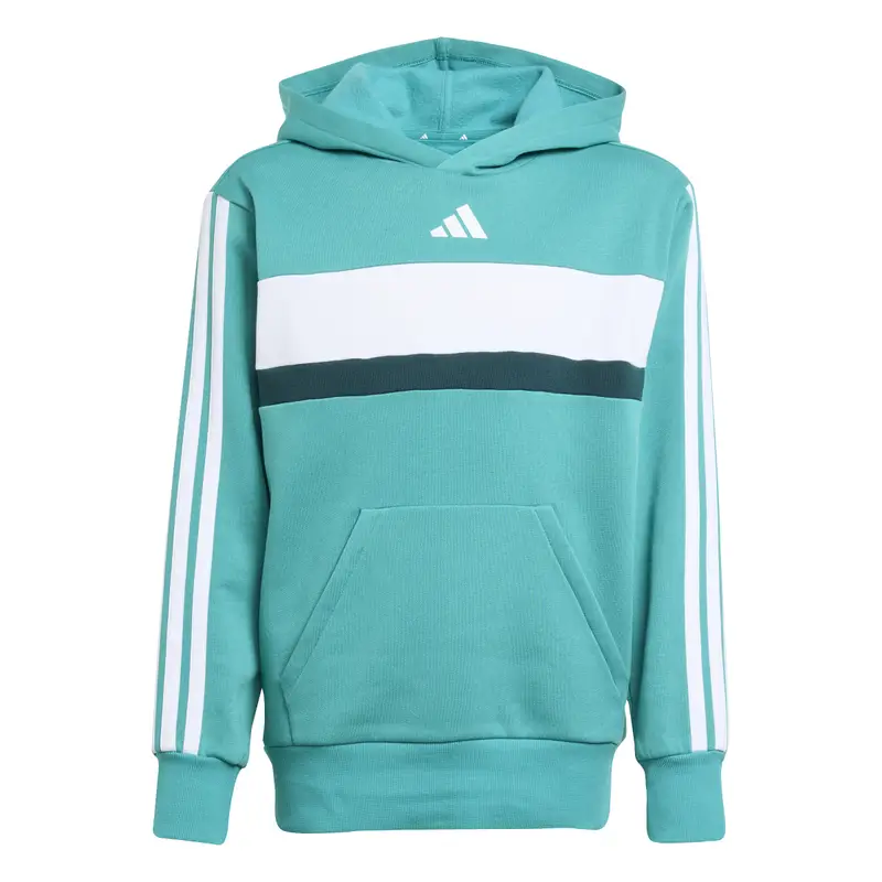 Felpa con cappuccio per bambini adidas Seasonal Essentials Tiberio 3-Stripes Vert