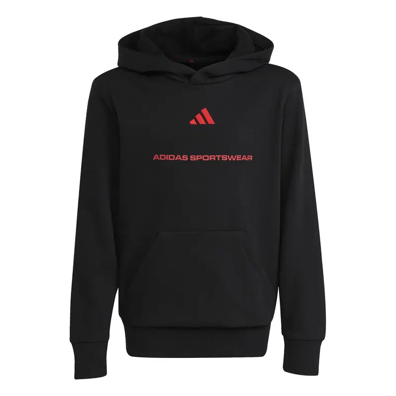 Felpa con cappuccio per bambini adidas Slogan Noir