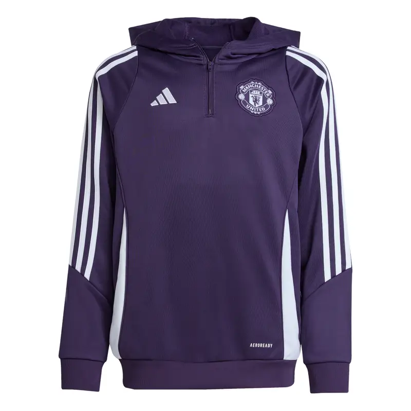 Felpa con cappuccio per bambini Manchester United Tiro 25 Violet