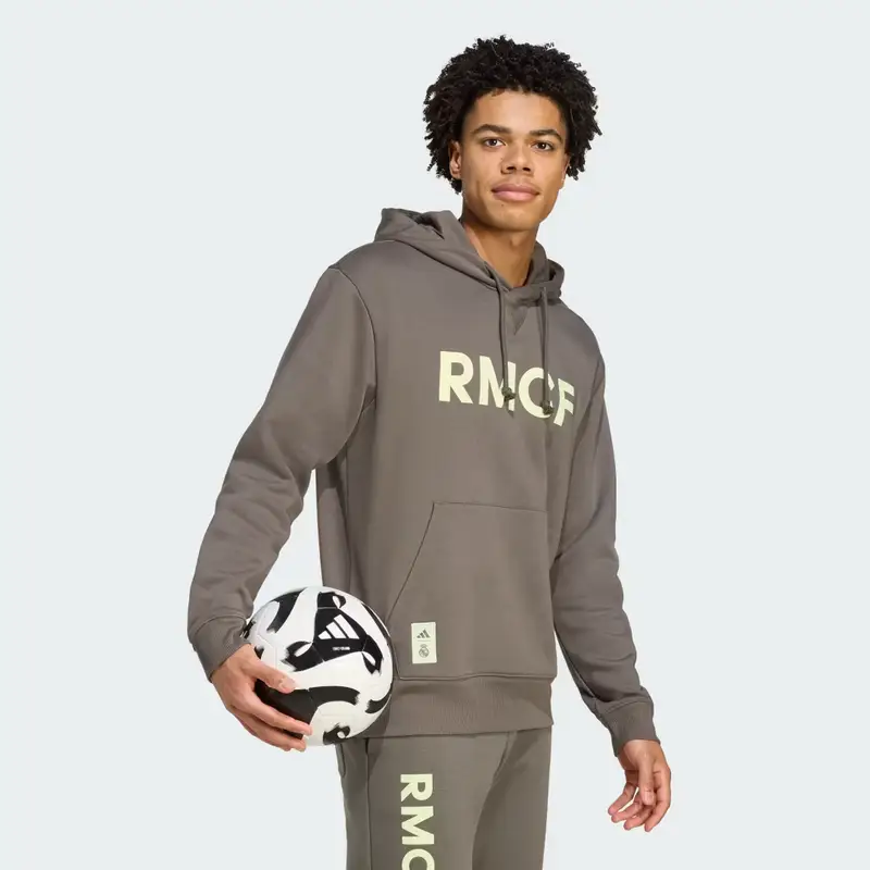 Felpa con cappuccio Real Madrid Seasonal Utility Grey miniatura 3
