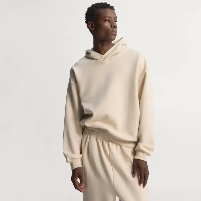 FELPA CON CAPPUCCIO SOFT LUX Crystal Linen