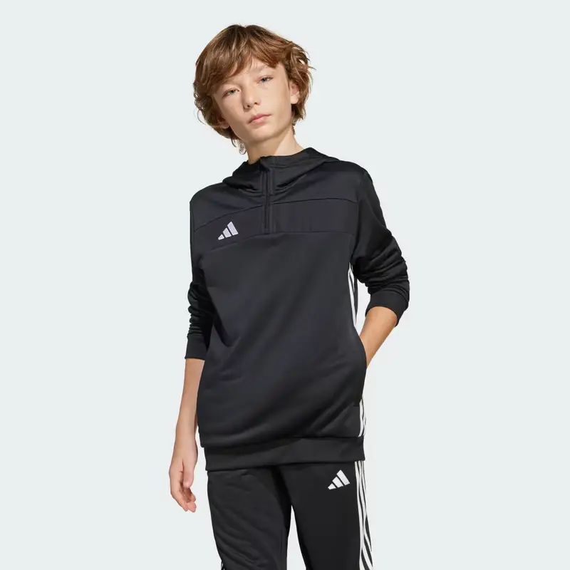 Felpa con cappuccio Tiro 25 Essentials Sweat Junior Black