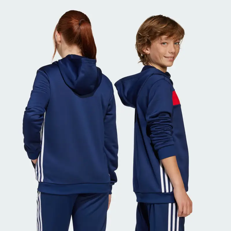 Felpa con cappuccio Tiro 25 Essentials Sweat Junior Team Navy miniatura 3