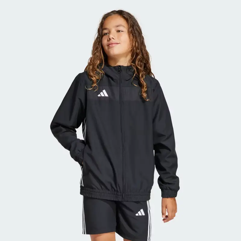 Felpa con cappuccio Tiro 25 Essentials Woven Junior Black miniatura 2