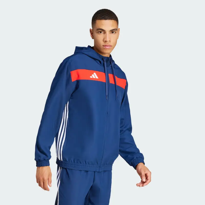 Felpa con cappuccio Tiro 25 Essentials Woven Team Navy miniatura 3