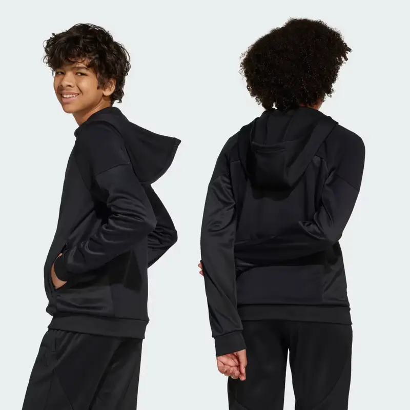 Felpa con cappuccio Tiro 25 Full-Zip Junior Black miniatura 3