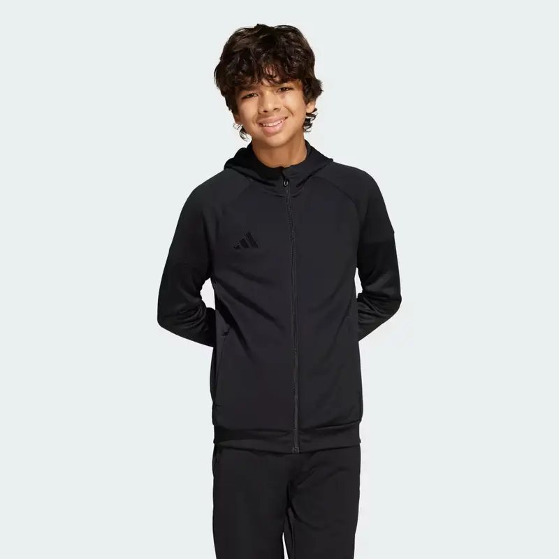 Felpa con cappuccio Tiro 25 Full-Zip Junior Black