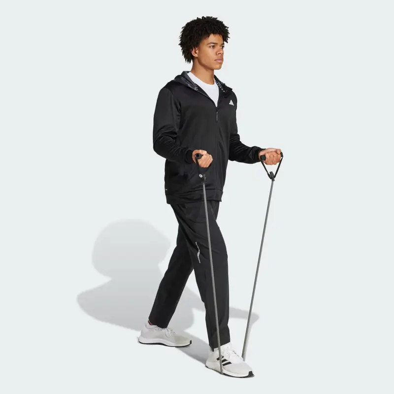 Felpa con cappuccio Train Essentials Camo Full-Zip Black miniatura 3