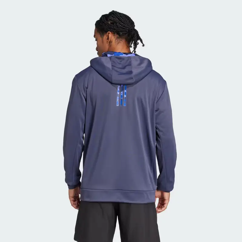 Felpa con cappuccio Train Essentials Camo Full-Zip Shadow Navy miniatura 2