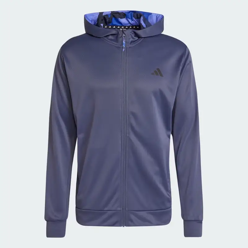 Felpa con cappuccio Train Essentials Camo Full-Zip Shadow Navy miniatura 4