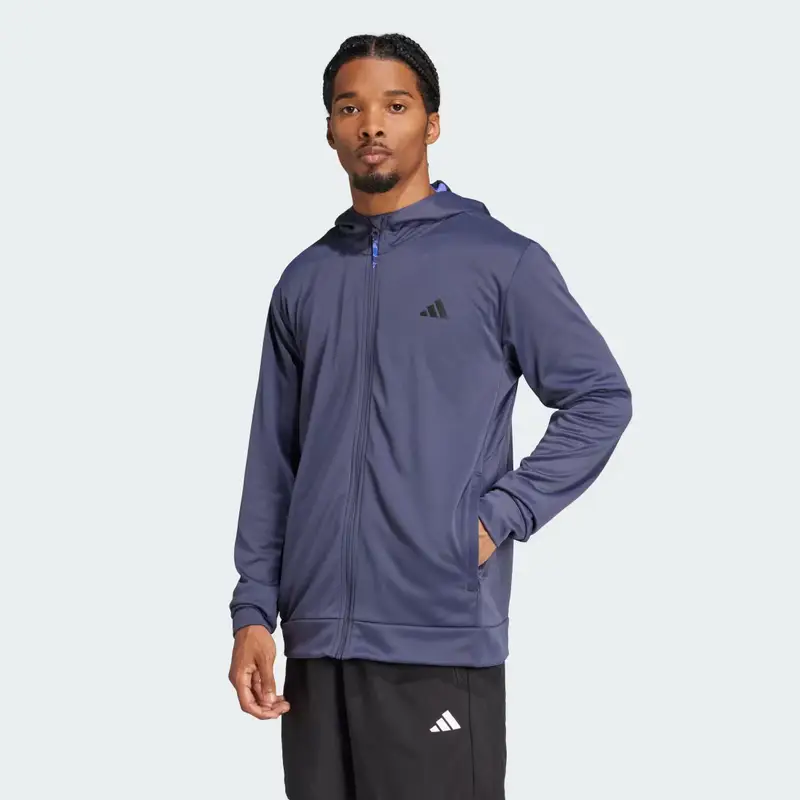 Felpa con cappuccio Train Essentials Camo Full-Zip Shadow Navy