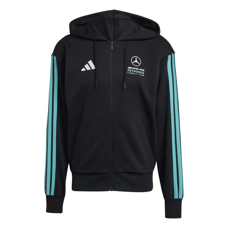 Felpa con cappuccio zip Mercedes AMG Petronas Formula 1 Team DNA Noir