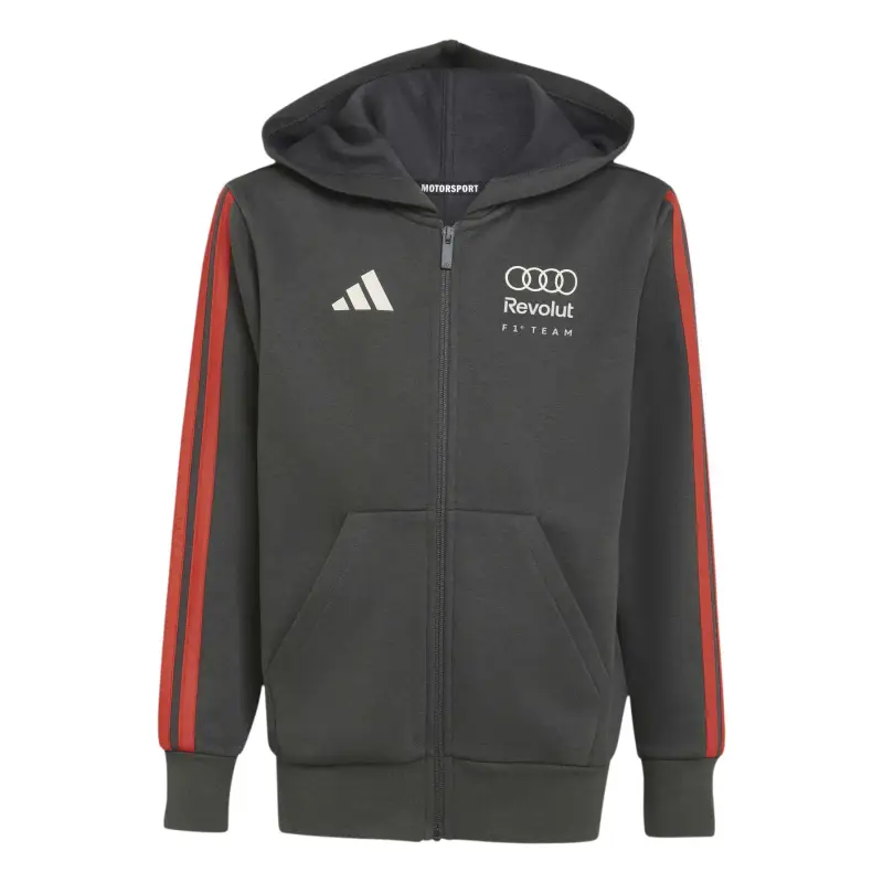 Felpa con cappuccio zip per bambini Audi Formula One Team DNA Noir