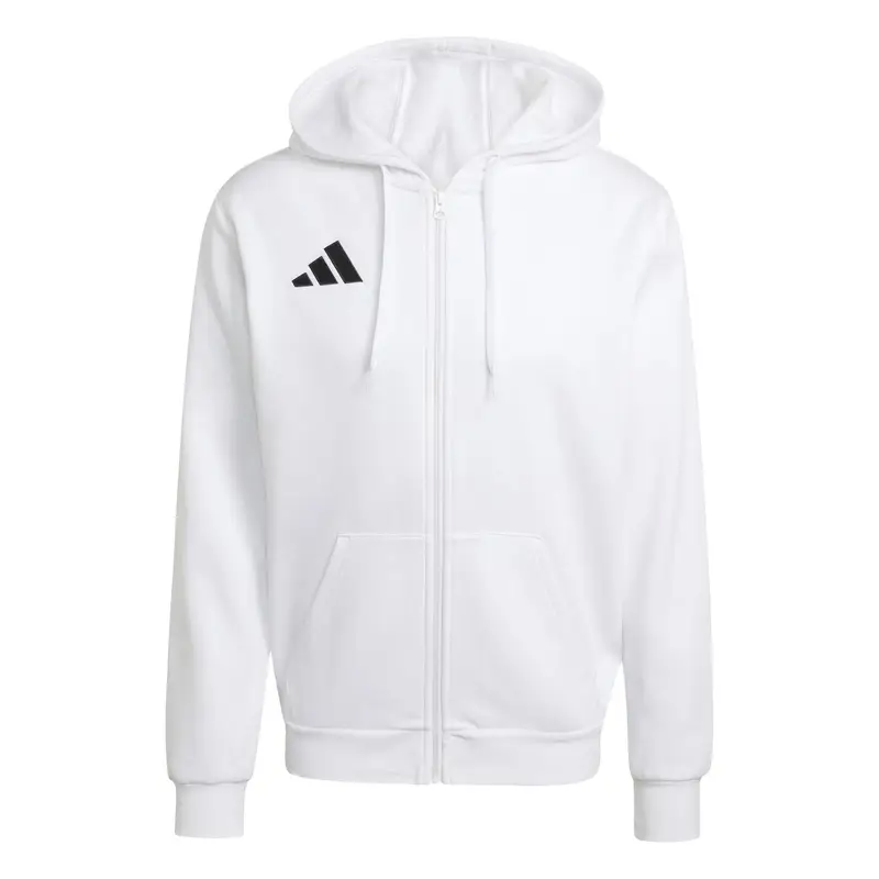 Felpa con cerniera a cappuccio adidas Entrada 26 Blanc